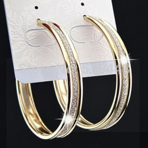 Earrings for Womens Jewelry Frosted Big Hoop