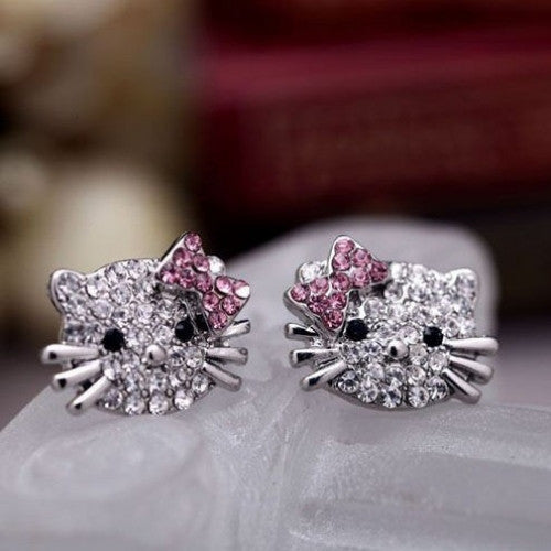 Cartoon Shape Cute Little Cat Earrings for Women