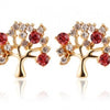 New Design Zircon Earrings Fine Jewelry Women Classic Flower Heart