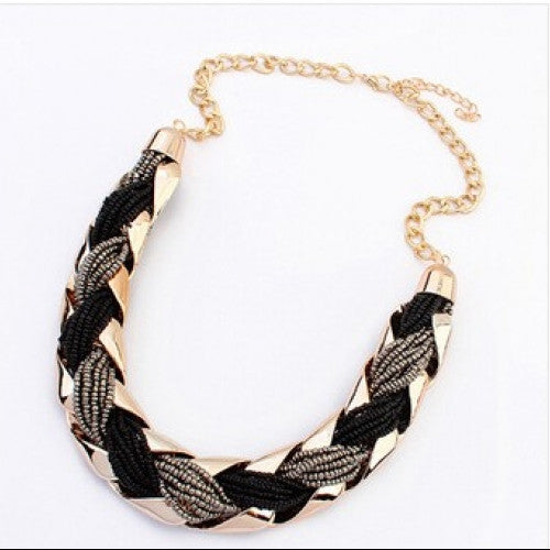 Necklace Bohemian Korean Weave Fashion Metal Bead