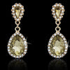 Filled champagne Dangles Rhinestone Earrings