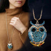 Vintage Crystal Cubic Zircon Diamond Owl Necklaces